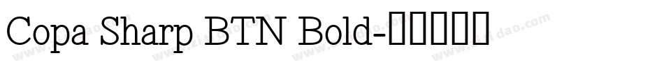 Copa Sharp BTN Bold字体转换